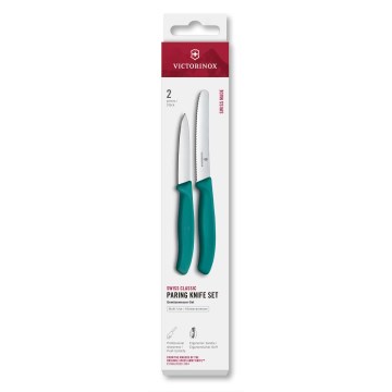 Victorinox - SWISS CLASSIC 2-tlg. Gemüsemesser-Set, türkis