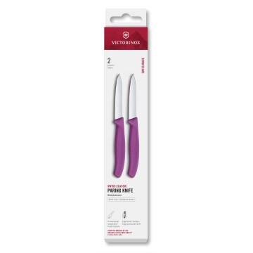 Victorinox - SWISS CLASSIC Gemüsemesser, 8 cm, 2er-Set, lila