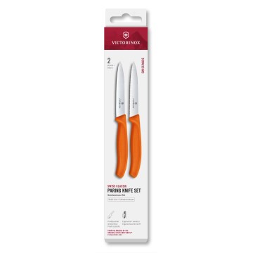 Victorinox - SWISS CLASSIC Gemüsemesser-Set, 10 cm, 2-tlg., orange