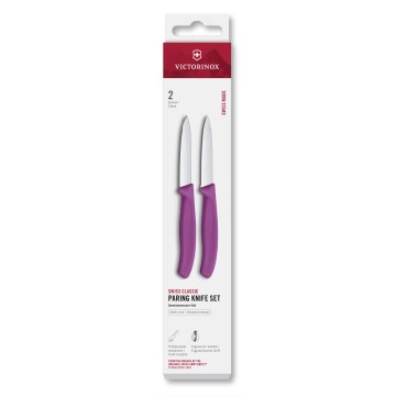 Victorinox - SWISS CLASSIC Gemüsemesser-Set, 8 cm, 2-teilig, violett