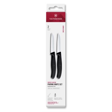 Victorinox - SWISS CLASSIC Gemüsemesser-Set, 8 cm, 2-tlg., schwarz
