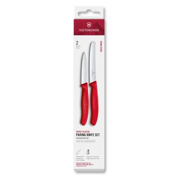 Victorinox - SWISS CLASSIC Gemüsemesserset, 2-tlg., rot