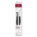Victorinox - SWISS CLASSIC Küchenmesser-Set mit Schäler, schwarz