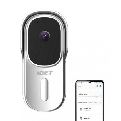 Video-Türklingel mit Bewegungsmelder, Full HD 1080p, 5200 mAh Akku, IP65, Wi-Fi (Tuya), weiß