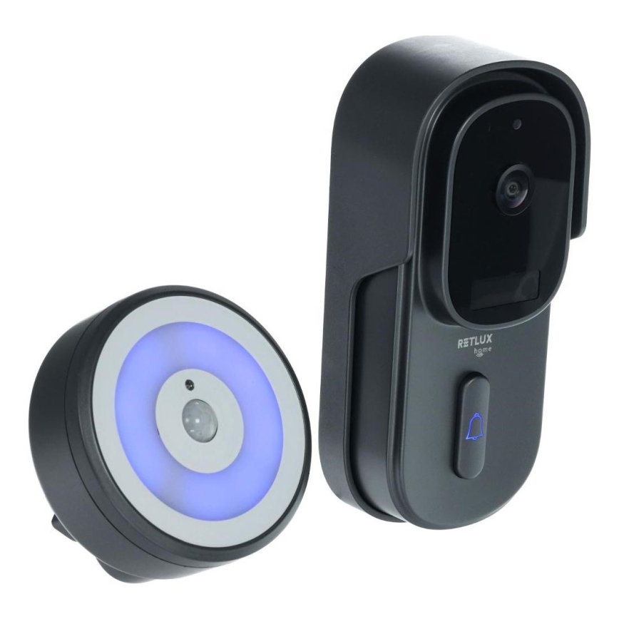 Video-Türklingel mit Bewegungssensor 5MPx 1440p 5200 mAh Wi-Fi IP65 anthrazit
