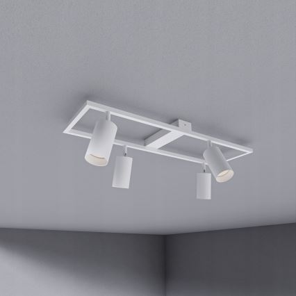 Vierflammiger Deckenstrahler, 4x GU10, 30 W, 230 V, weiß