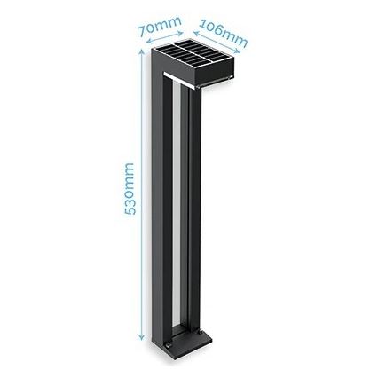 Viking - 2er-Set Solar-LED-Lampen LED/1W/3,7V IP44 3000K 2000 mAh