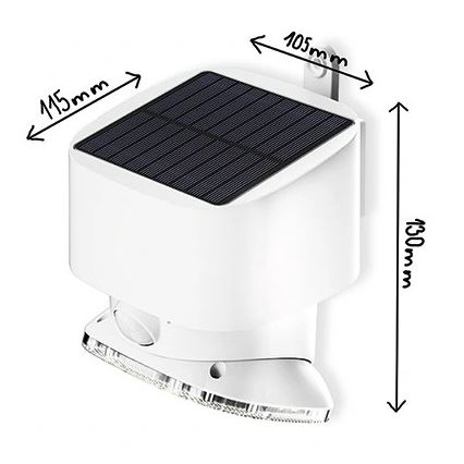 Viking - Applique murale solaire LED avec détecteur LED/1W/3,7V IP44 3000/4000K 4000 mAh