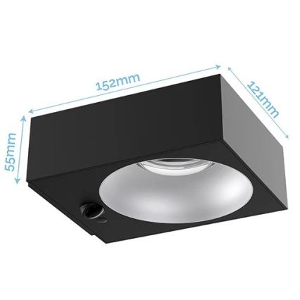Viking - Dimmbare LED-Solar-Wandleuchte mit Sensor LED/2W/3,7V IP65 4000K 2000 mAh
