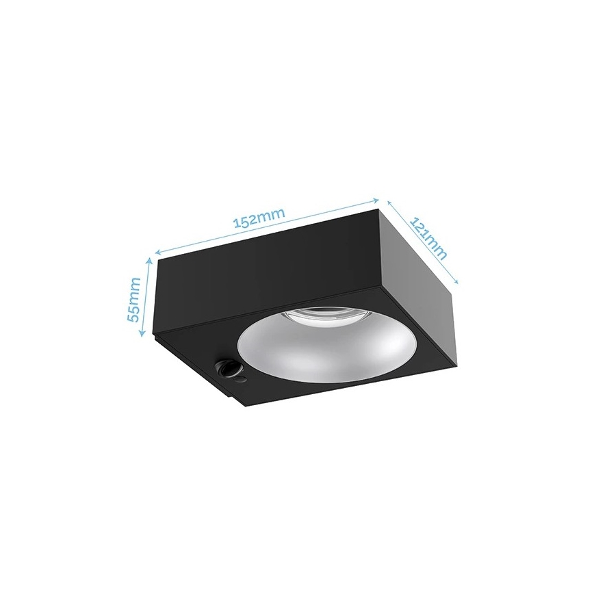 Viking - Dimmbare LED-Solar-Wandleuchte mit Sensor LED/2W/3,7V IP65 4000K 2000 mAh
