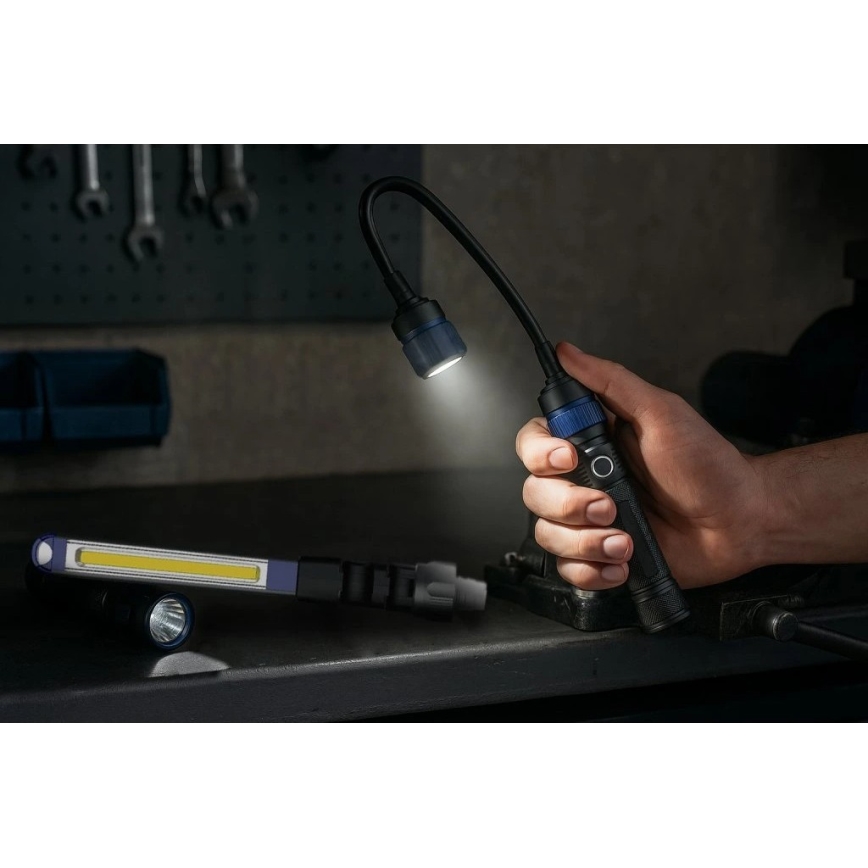 Viking - Dimmbare, wiederaufladbare 3-in-1-LED-Taschenlampe LED/5V IPX4 380 lm 2200 mAh