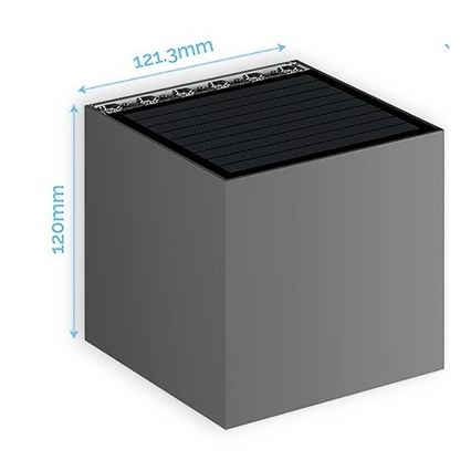 Viking - Lampada da parete solare dimmerabile a LED/1W/3,7V IP54 4000K 2000 mAh