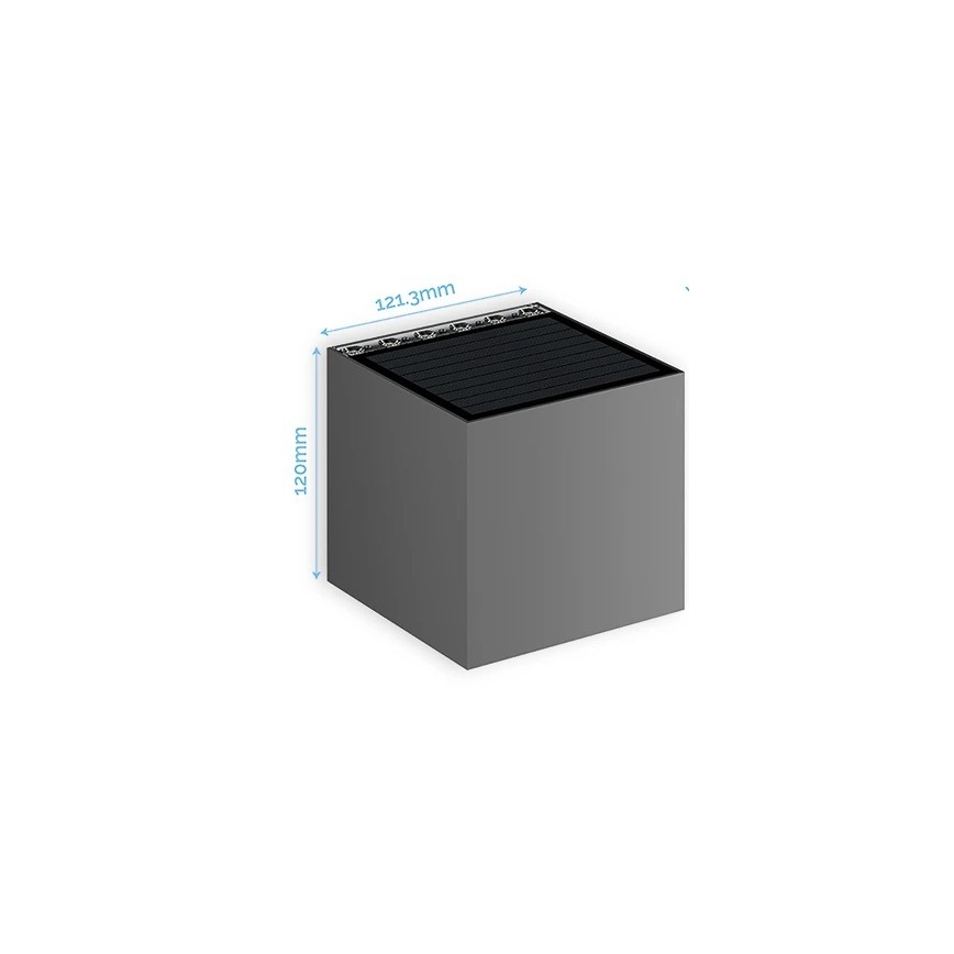 Viking - Lampada da parete solare dimmerabile a LED/1W/3,7V IP54 4000K 2000 mAh
