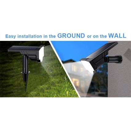 Viking - Lampada solare LED/1W/3,7V IP65 6000K 2200 mAh