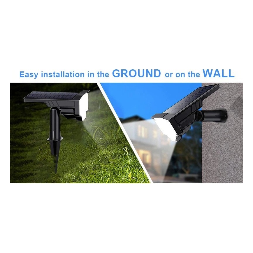 Viking - Lampada solare LED/1W/3,7V IP65 6000K 2200 mAh