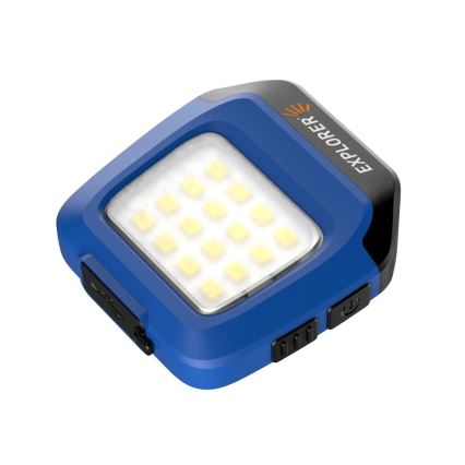 Viking - Lampe torche rechargeable à intensité réglable avec capteur et éclairage rouge LED/5V IPX4 200 lm 500 mAh