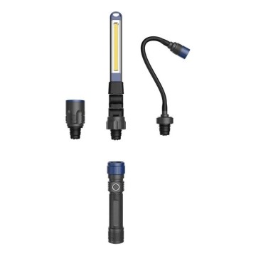 Viking - Lampe de poche LED rechargeable à intensité réglable 3 en 1 LED/5V IPX4 380 lm 2200 mAh