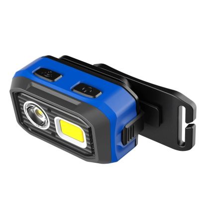 Viking - Lampe frontale LED rechargeable et dimmable équipée d'un capteur LED/5V IPX4 400 lm 3xAAA/1000 mAh
