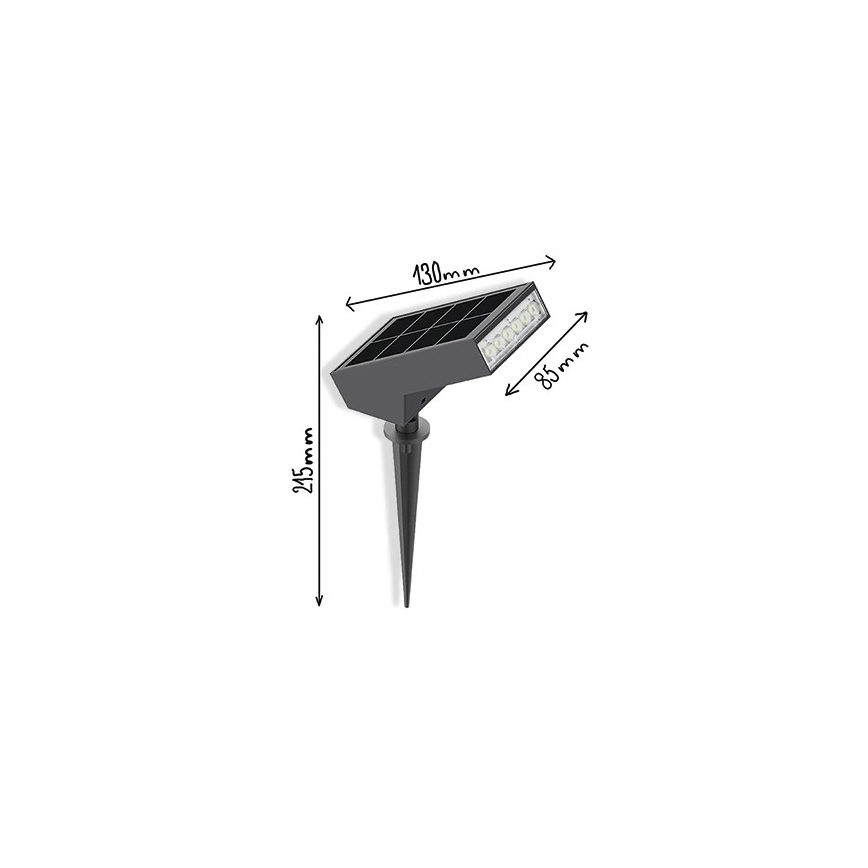 Viking - Lampe solaire LED/1,4W/3,7V IP65 3000K