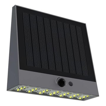 Viking - LED-dimmbare Solar-Wandleuchte mit Sensor LED/2W/3,7V IP54 4000K 2000 mAh