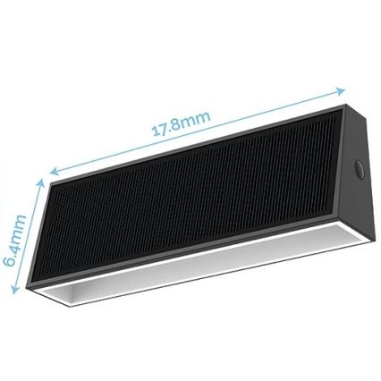 Viking - LED-Solar-Wandleuchte LED/1,3W/3,7V IP44 4000K 2000 mAh