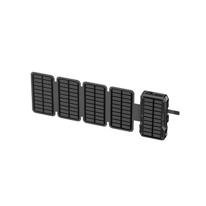 Viking - Batterie externe avec lampe torche LED intégrée, recharge sans fil et panneau solaire, Power Delivery 22,5 W / 20 000 mAh