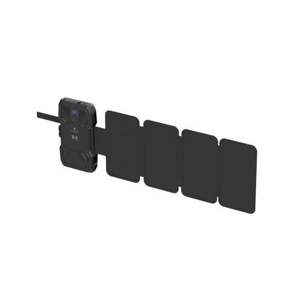 Viking - Batterie externe 10 000 mAh avec lampe torche LED intégrée, charge sans fil et panneau solaire, Power Delivery 22,5 W