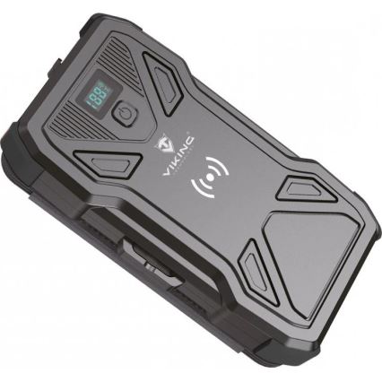 Viking - Batterie externe 10 000 mAh avec lampe torche LED intégrée, charge sans fil et panneau solaire, Power Delivery 22,5 W
