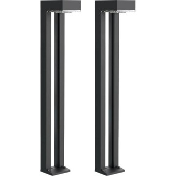 Viking - Set da 2 lampade solari a LED 1W/3,7V IP44 3000K 2000 mAh
