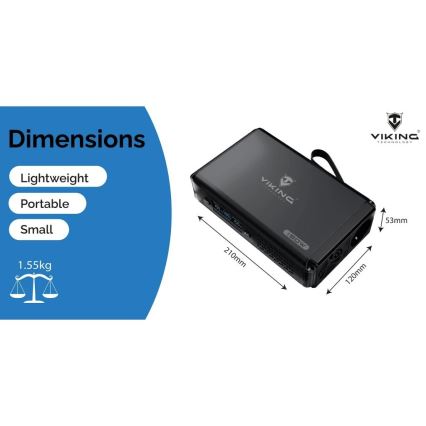 Viking - Stazione di ricarica con display a LED Power Delivery 148 Wh