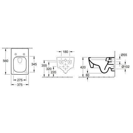 Villeroy & Boch 4633R001 - Wand-WC MEMENTO Keramik/weiß