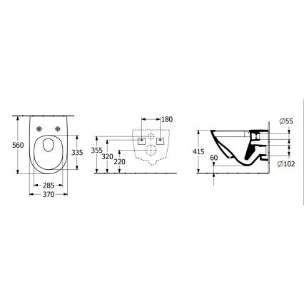 Villeroy & Boch 4670T0R1 - WC suspendu SUBWAY 3.0 céramique/blanc