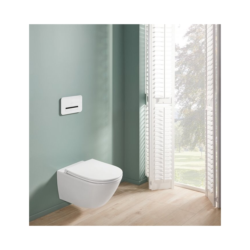Villeroy & Boch 4670T901 - WC sospeso con sedile SoftClose SUBWAY 3.0, ceramica/bianco