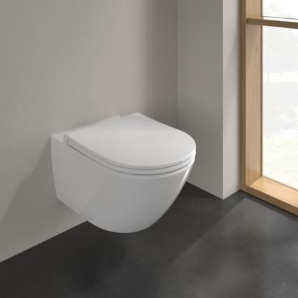 Villeroy & Boch 4670T901 - WC suspendu avec abattant SoftClose SUBWAY 3.0 céramique/blanc