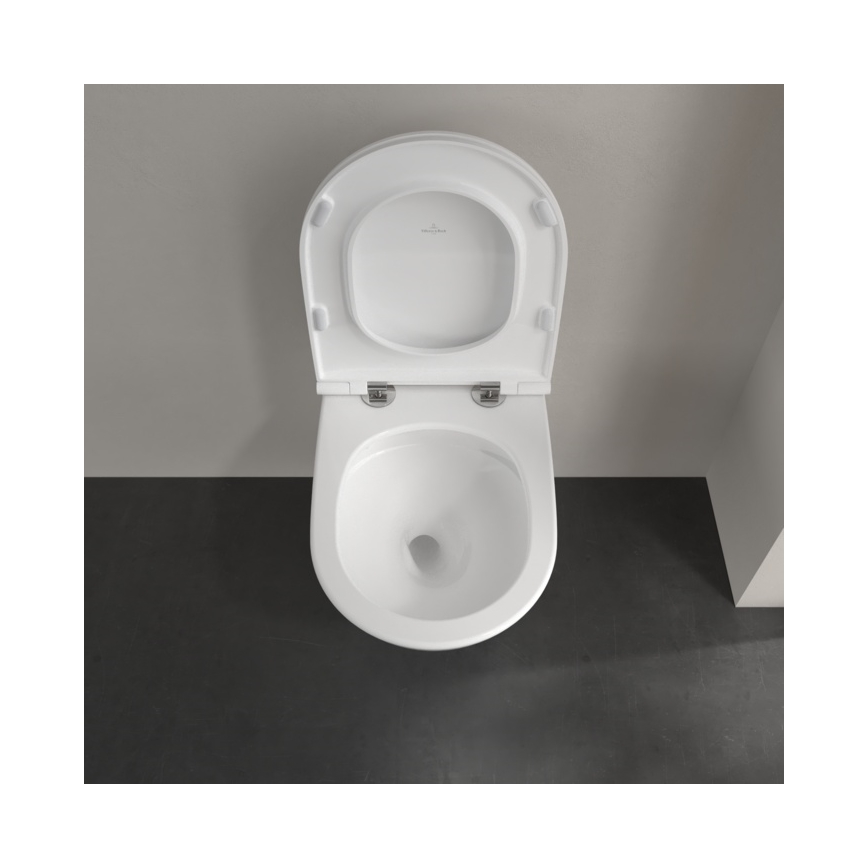 Villeroy & Boch 4670T9R1 - Wandhängendes WC mit SoftClose-Sitz SUBWAY 3.0 Keramik/Weiß