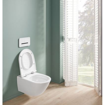 Villeroy & Boch 4670T9R1 - Wandhängendes WC mit SoftClose-Sitz SUBWAY 3.0 Keramik/Weiß