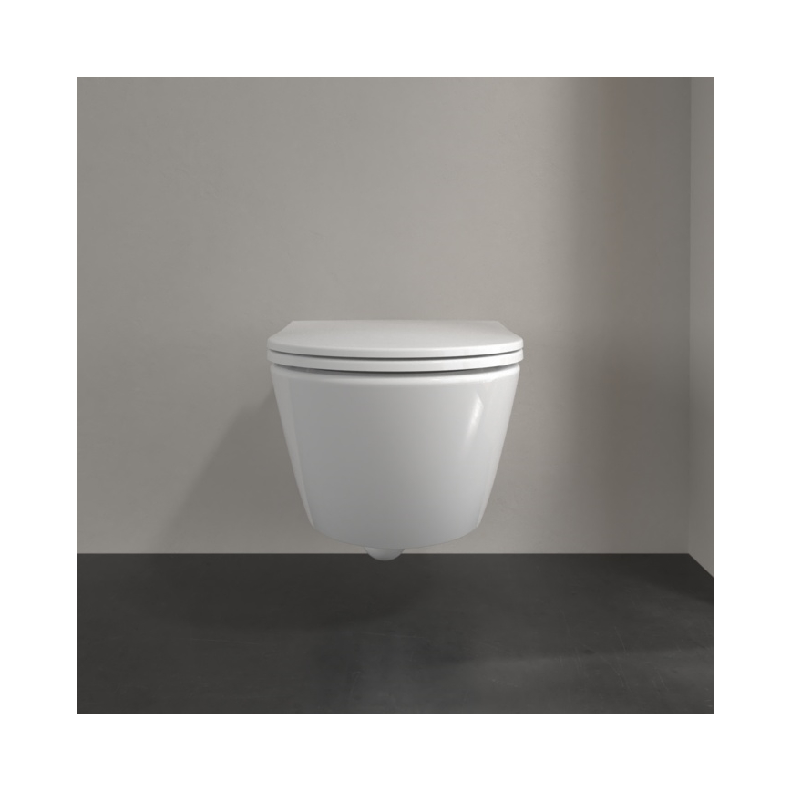 Villeroy & Boch 4670T9R1 - WC suspendu SUBWAY 3.0 en céramique avec abattant à fermeture douce SoftClose, blanc