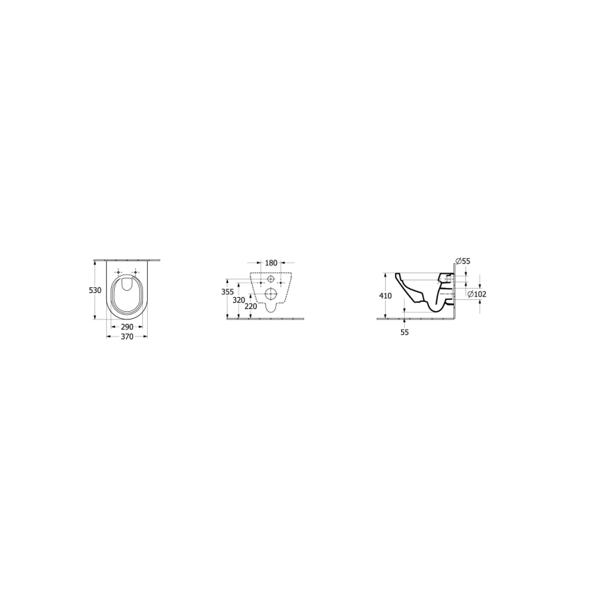 Villeroy & Boch 4694C001 - WC sospeso ARCHITECTURA ceramica/bianco