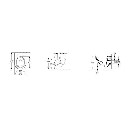 Villeroy & Boch 4694CL01 - WC suspendu avec abattant SoftClose ARCHITECTURA céramique/blanc