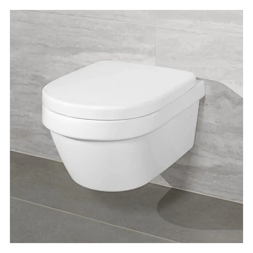 Villeroy & Boch 4694HRR1 - WC suspendu avec abattant SoftClose ARCHITECTURA en céramique/blanc