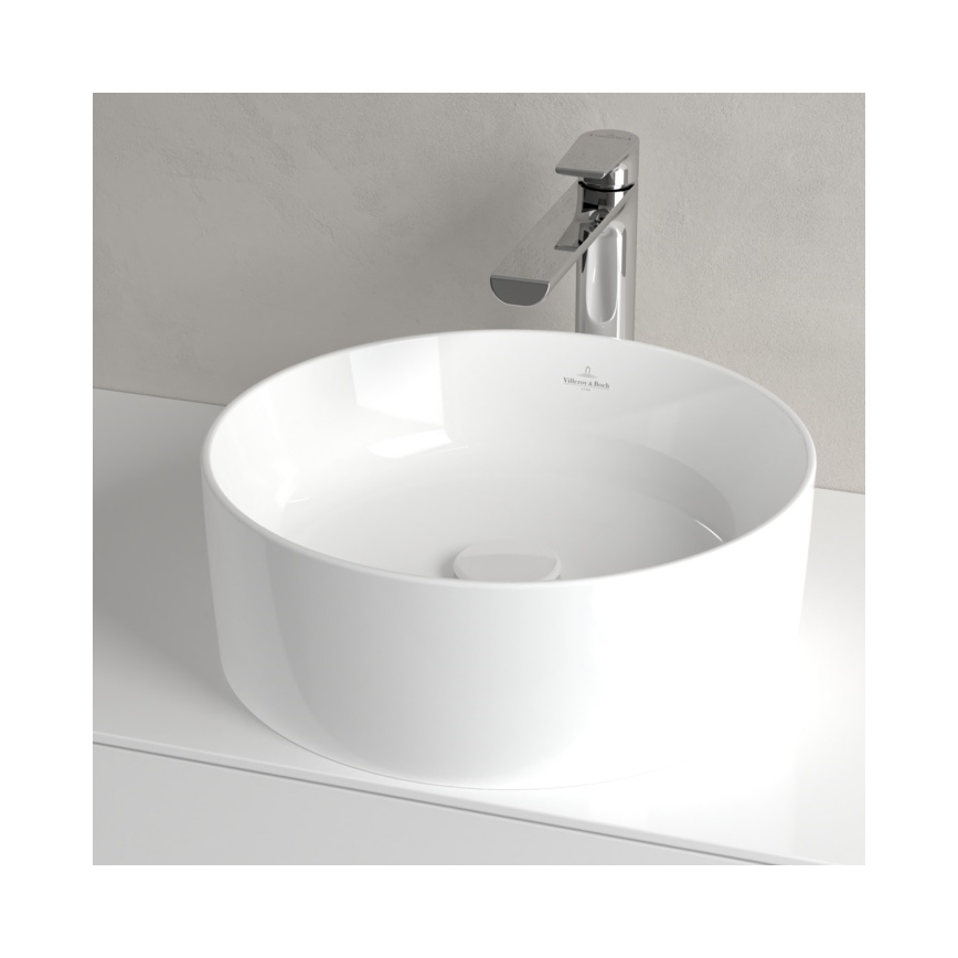 Villeroy & Boch 4A184001 - Lavabo da appoggio COLLARO Ø 40 cm ceramica/bianco
