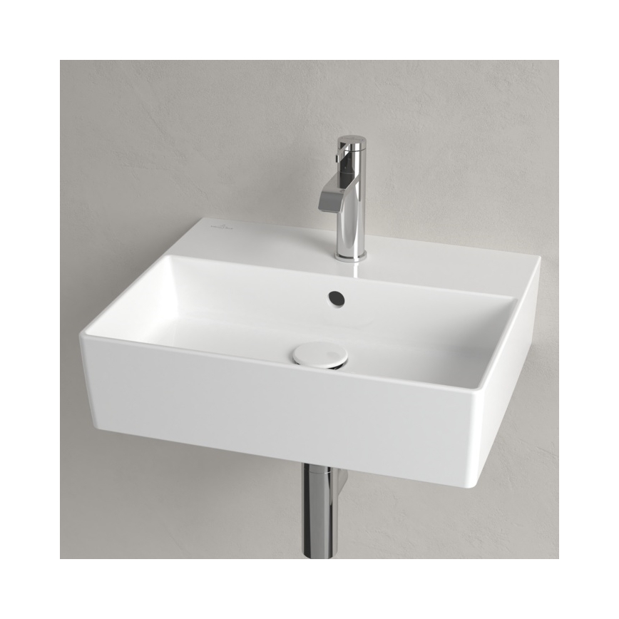 Villeroy & Boch 4A225G01 - Wand-/Aufsatzwaschbecken MEMENTO 50x42cm Keramik/weiß