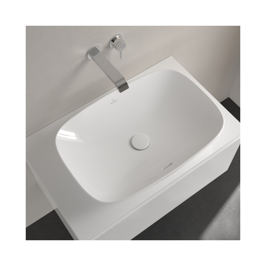 Villeroy & Boch 4A500001 - Aufsatzwaschbecken LOOP&FRIENDS 62x42 cm Keramik/weiß