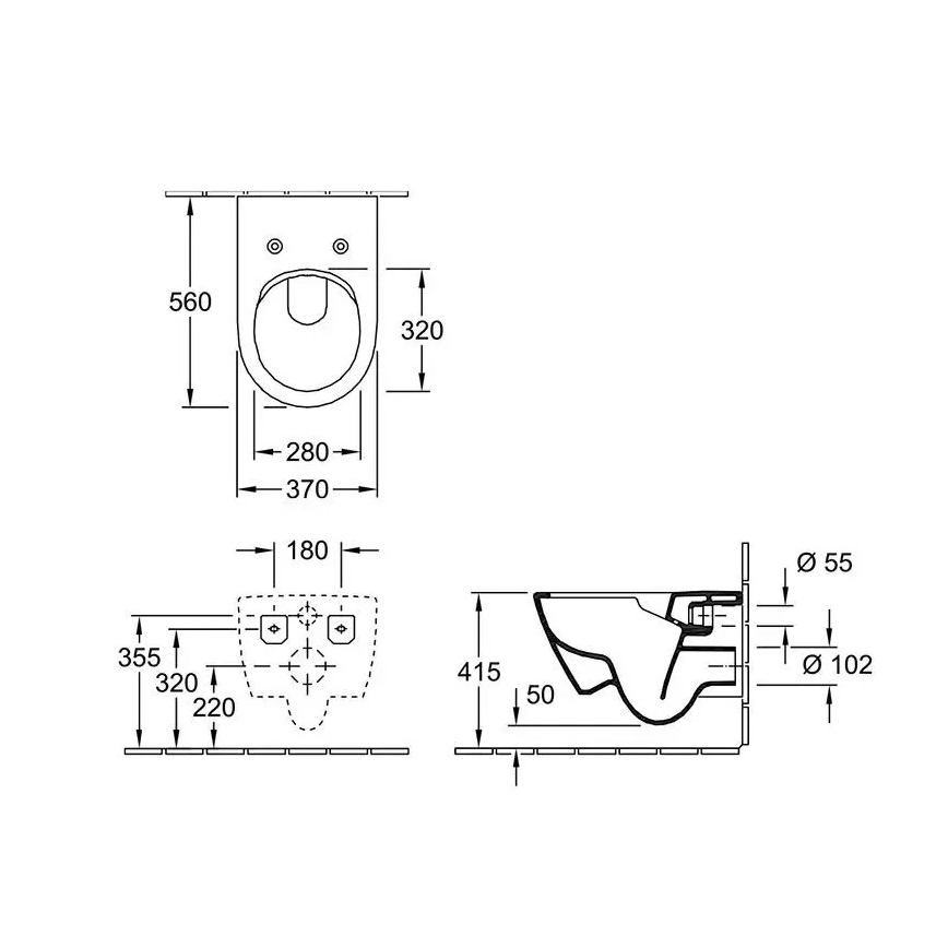 Villeroy & Boch 5614R0AM - WC suspendu SUBWAY 2.0 céramique/beige