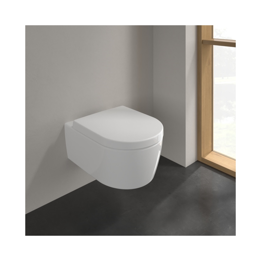 Villeroy & Boch 5656HR01 - WC sospeso con sedile SoftClose AVENTO ceramica/bianco