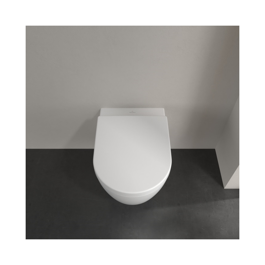 Villeroy & Boch 5656HRR1 - WC suspendu avec abattant SoftClose AVENTO céramique/blanc