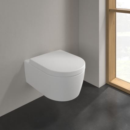 Villeroy & Boch 5656HRRW - Wandhängendes WC mit SoftClose-Sitz AVENTO Keramik/weiß
