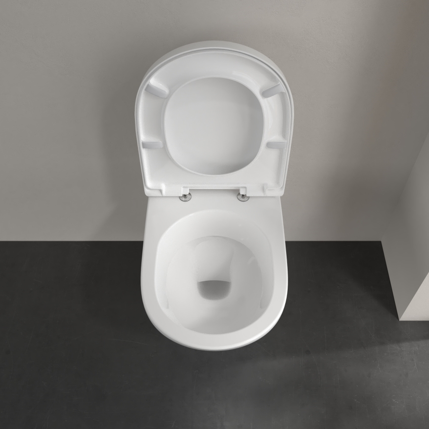 Villeroy & Boch 5660H101 - WC sospeso con sedile O.NOVO, ceramica/bianco