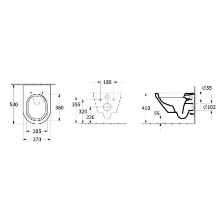 Villeroy & Boch 5684CL01 - WC sospeso con sedile SoftClose ARCHITECTURA ceramica/bianco