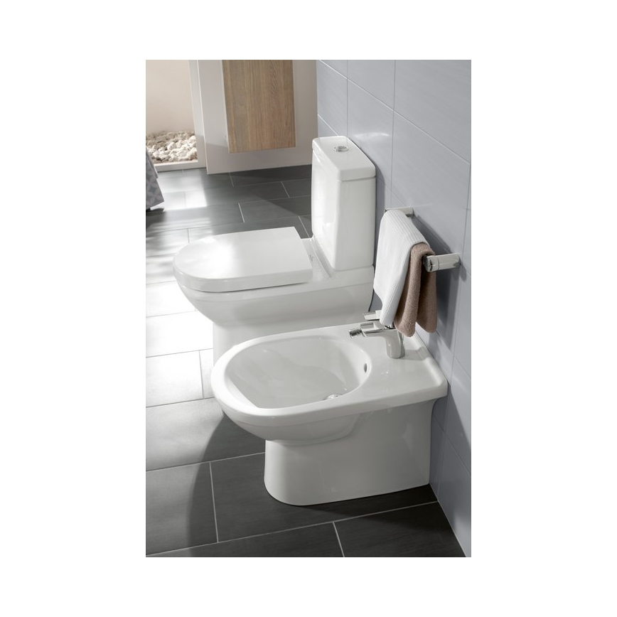 Villeroy & Boch 5788S101 - Cassetta di scarico per WC combinato O.NOVO, attacco posteriore/laterale, bianca